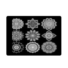 60X52Cm Black Geometric