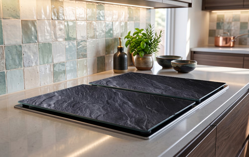 Black slate hob cover 8 - cover,