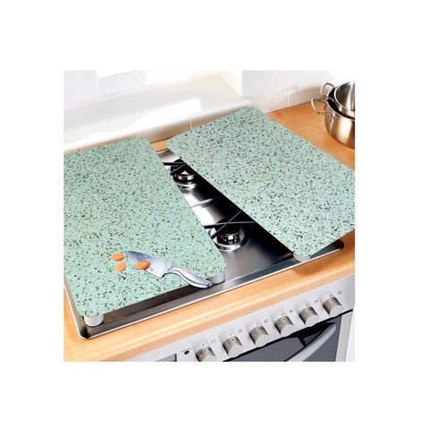 Grey glass hob covers set - hob, 2